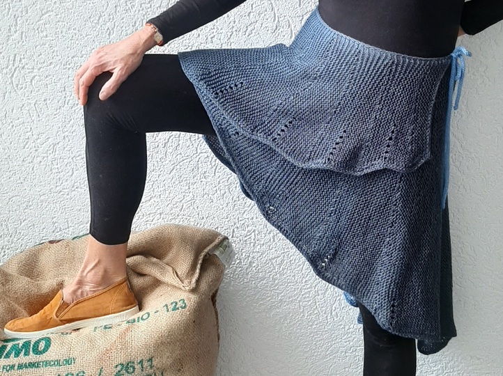 Strickanleitung Wickelrock "Swing-Swing", Gr.S-L od. größer