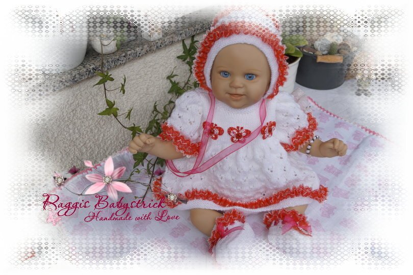 Strickanleitung für Baby's u. Reborns 3-teilig Modell Maite Gr. 50 - Bild 2