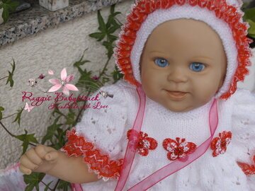 Strickanleitung für Baby's u. Reborns 3-teilig Modell Maite Gr. 50