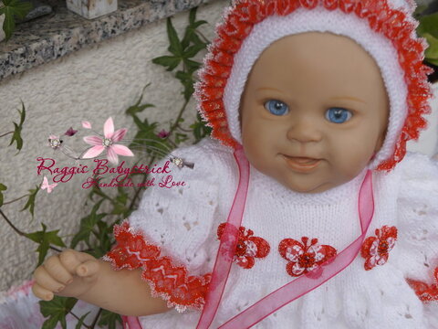 Strickanleitung für Baby's u. Reborns 3-teilig Modell Maite Gr. 50