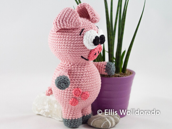 Schweinchen Boris, Amigurumi, Häkelanleitung