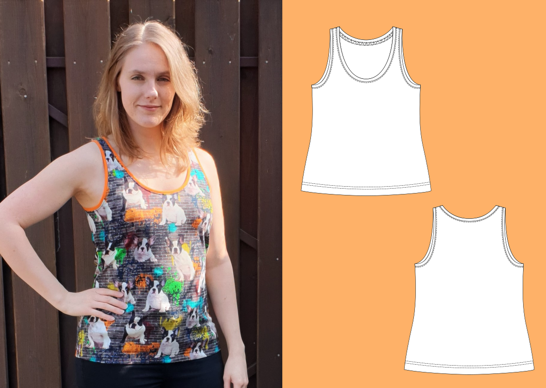 Tina – Figurbetontes Jersey-Top & Unterhemd für Damen (BU 80-116, A4+A0)