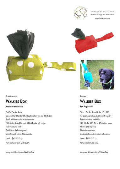 WALKIES BOX Kotbeuteltasche. Nähanleitung+Schnitt