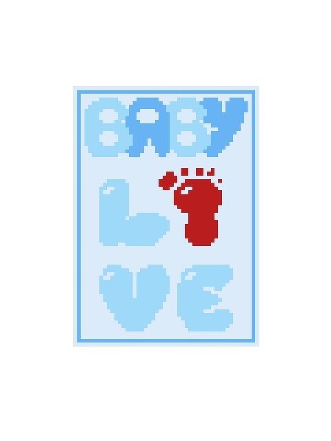Häkelmuster * BABY LOVE BoY * Grafik für Fm Decke