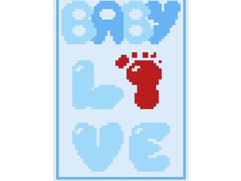 Häkelmuster * BABY LOVE BoY * Grafik für Fm Decke