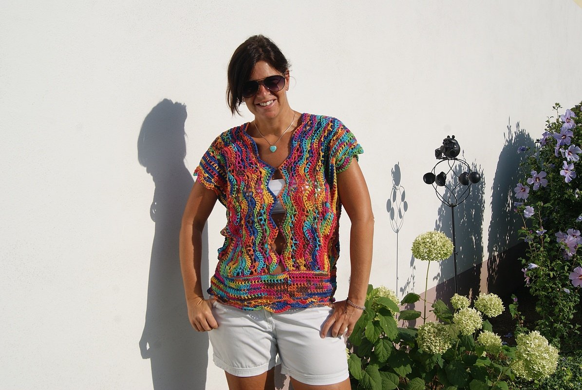 Häkelshirt MULTICOLOR (Gr. S - XL, leicht individuell anzupassen) - Bild 2