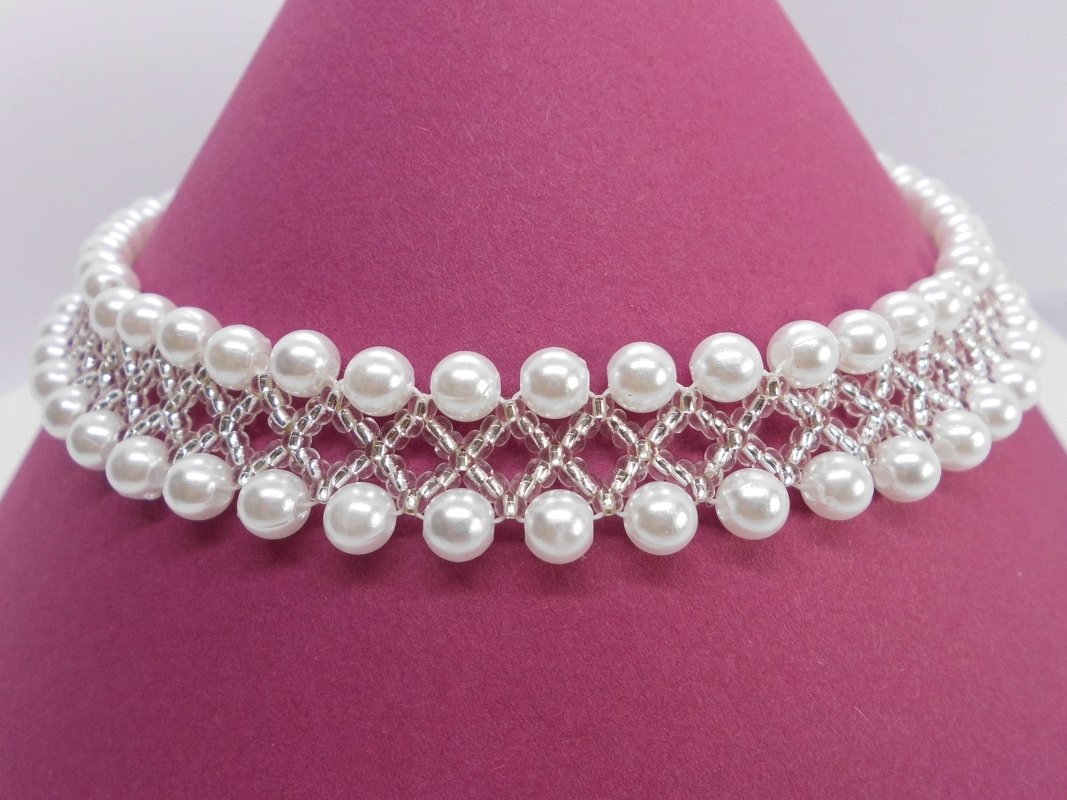 Perlen Choker-Collier Armband Fußkette - elegant und so einfach