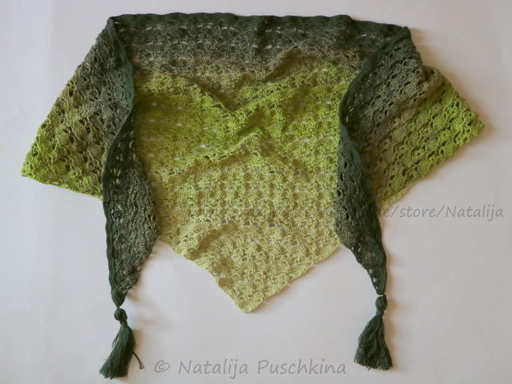 Tuch 'Grüne Wiese' - Häkelanleitung für Anfänger