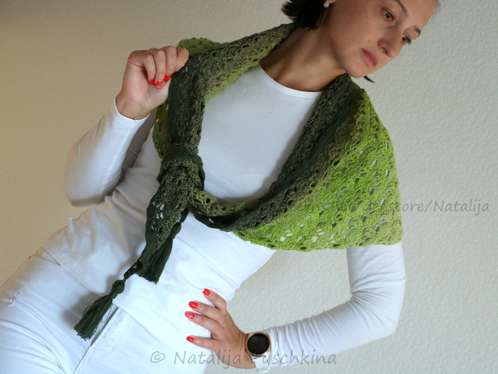 Tuch 'Grüne Wiese' - Häkelanleitung für Anfänger