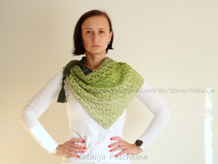 Tuch 'Grüne Wiese' - Häkelanleitung für Anfänger