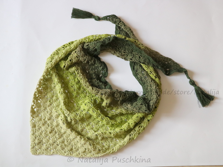 Tuch 'Grüne Wiese' - Häkelanleitung für Anfänger