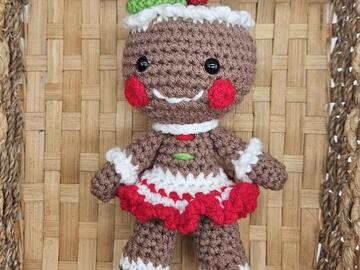 Gingerbread Gal - Croceht Amigurumi Pattern PDF- English