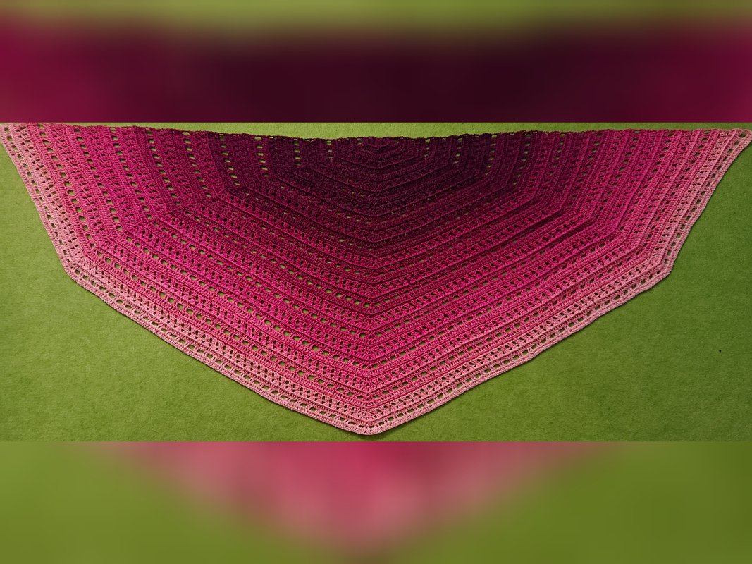 Tuch Vicky häkeln Häkeltuch 5-Eck-Tuch Halbrundtuch Schultertuch