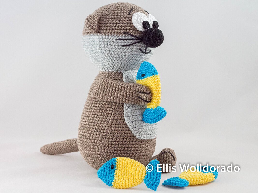 Otter Malte und seine Fische, Amigurumi, Häkelanleitung - Bild 3