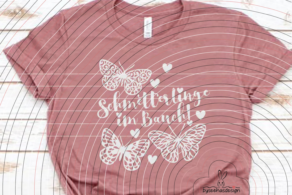 Schmetterlinge im Bauch Plotterdatei SVG DXF - Bild 8