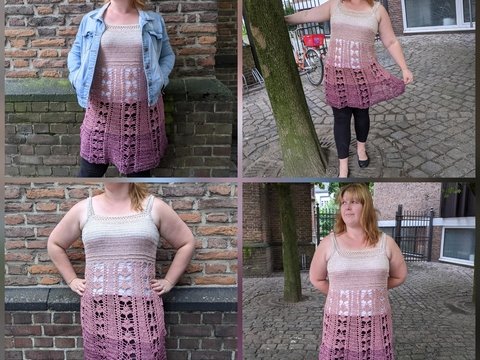 Ruf der Karibik - Top-Tunika-Kleid häkeln im RVO für alle Damengrößen