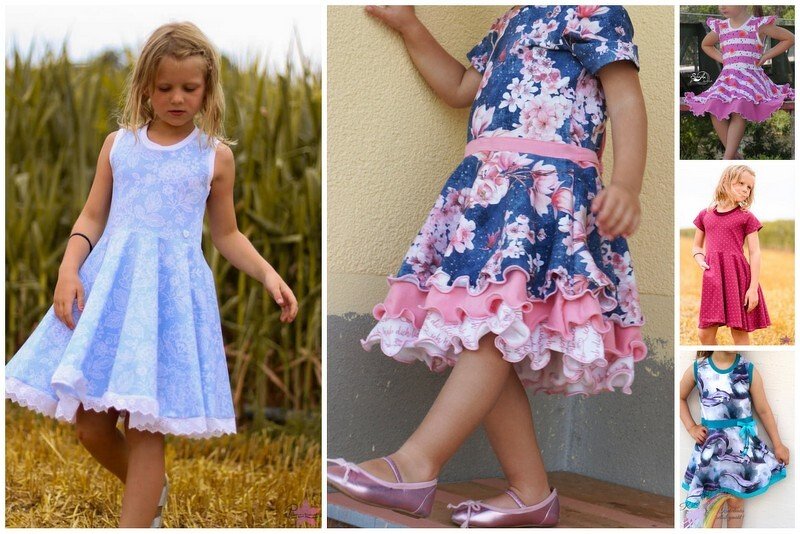 Drehkleid Marlene mit vielen Variationen Gr. 86 - 164