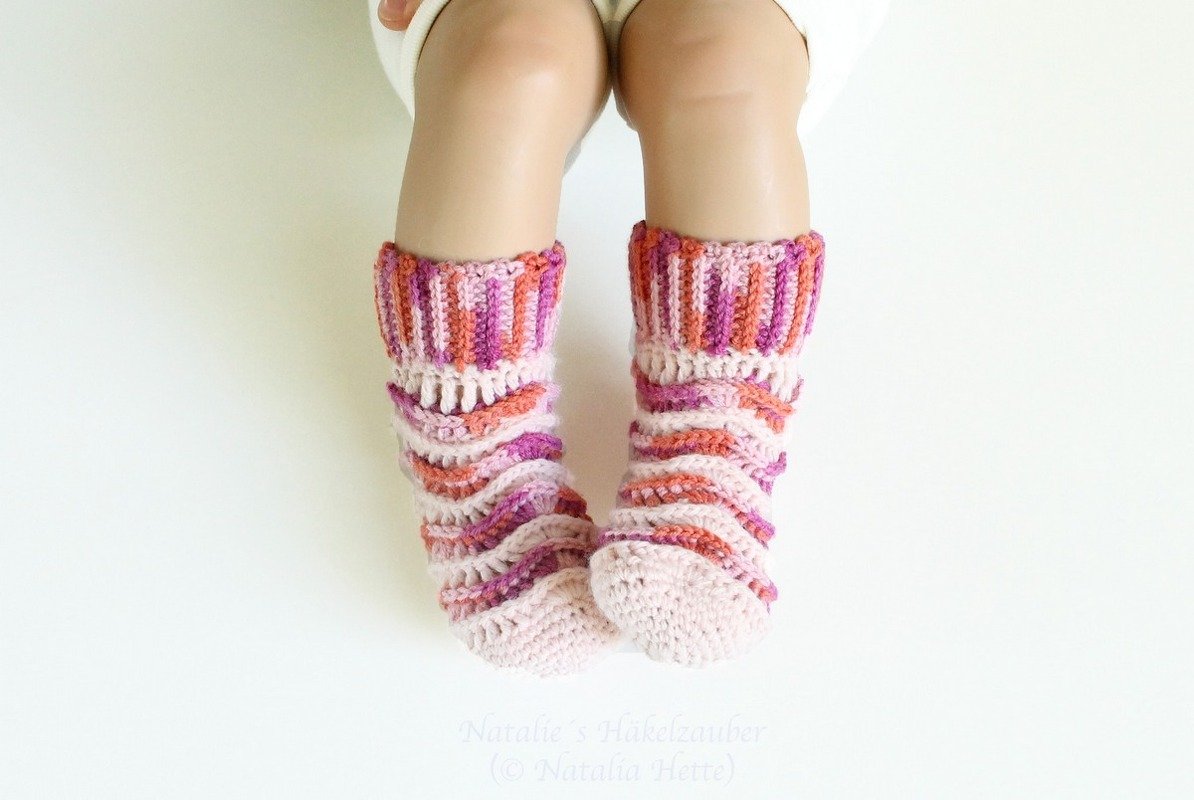 Weiche Baby- & Kindersöckchen mit Wellenmuster (Gr. 0 M. bis 4 J.) - Bild 3