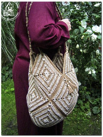 DIY Crochet Bag Pattern Muse Hemp Ethnic Net Bag Hobo 