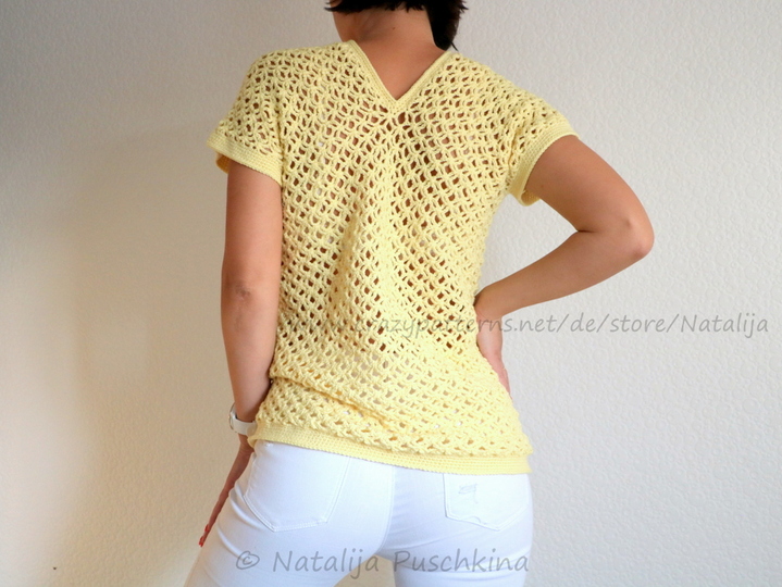 Häkelanleitung für Pullover 'Sonne' in Größen 34-52