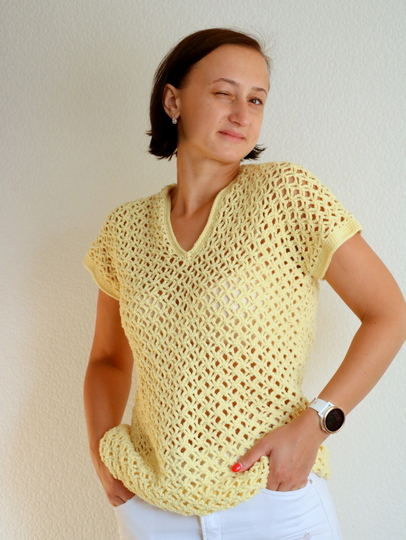 Häkelanleitung für Pullover 'Sonne' in Größen 34-52