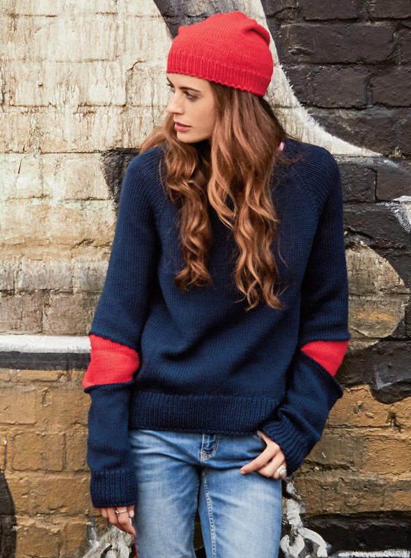 Strickanleitungen Raglan-Pullover &amp; Beanie Ferry