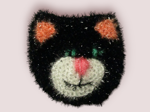 Katze Schwamm Häkelanleitung