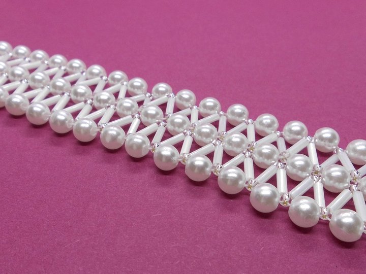 Perlen Armband Choker-Collier elegantes V-Design