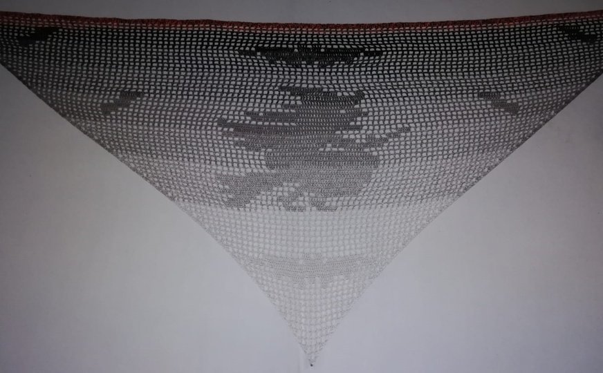 Motivtuch "Hexe", Dreieckstuch, Häkelanleitung
