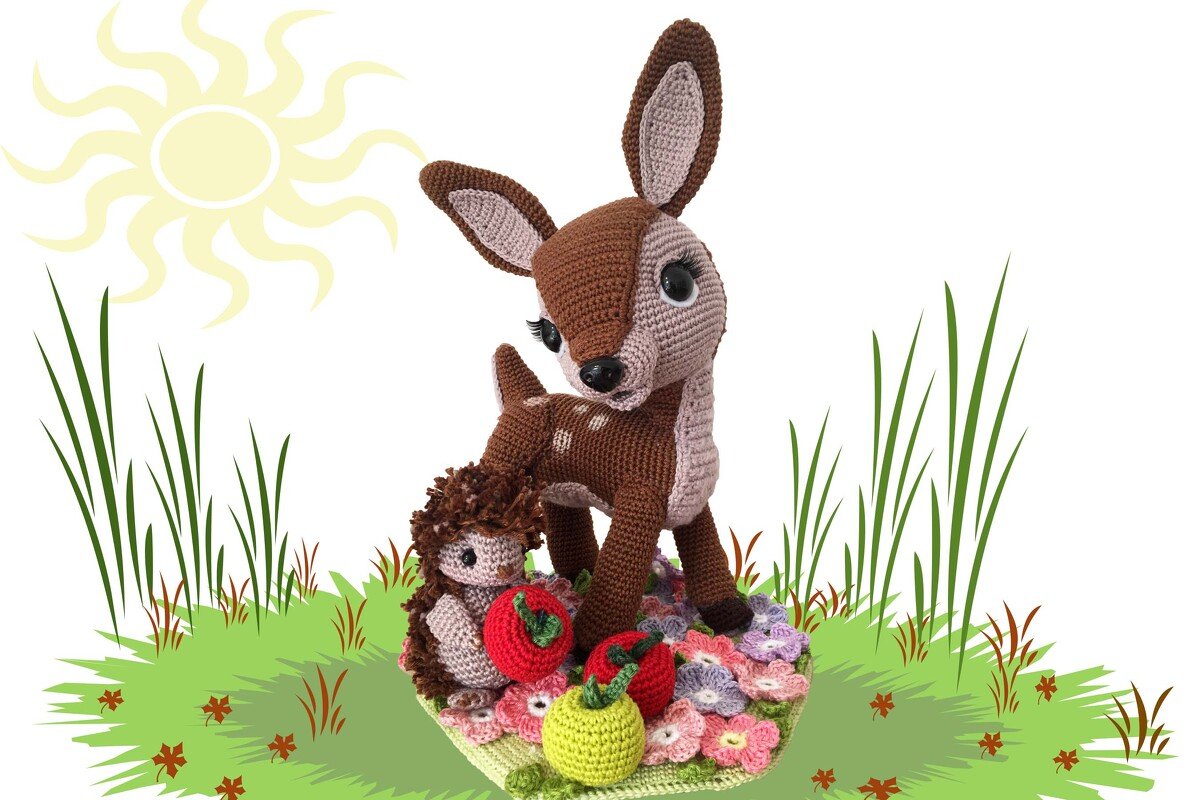 Deer and Hedgehog Pattern Amigurumi
