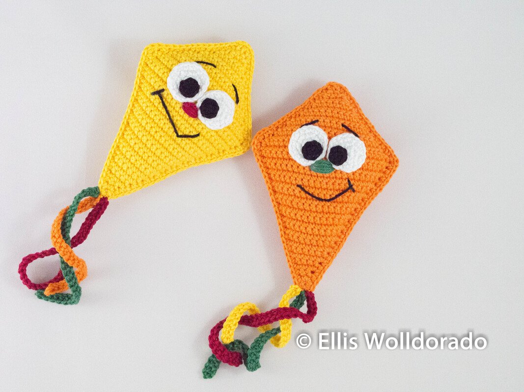 Bunte Herbst-Drachen, Häkelanleitung