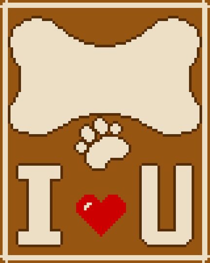 Häkelmuster * Hunde Knochen - Dogs BonE * Grafik für C2C Decke