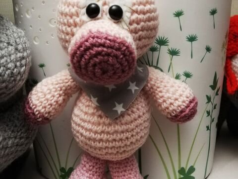 Schweinchen Ella Häkelanleitung