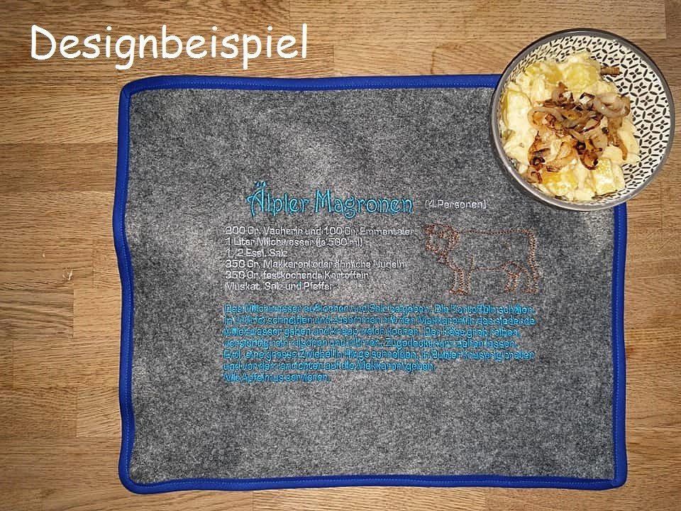 Stickdateien Rezepte Innerschweiz für den 16x26 Rahmen - Bild 5