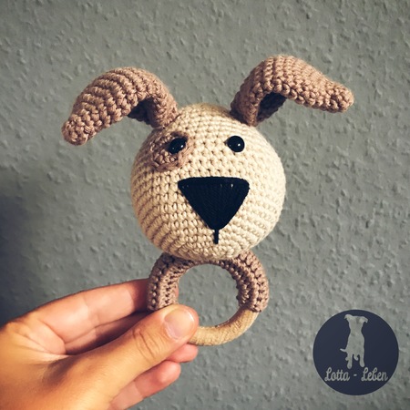English Pattern for the Wooden Teething Ring Dog & Donkey