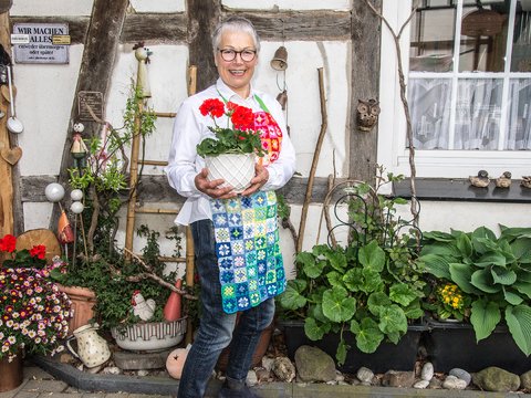 Fashion-Schürze im Patchwork-Look