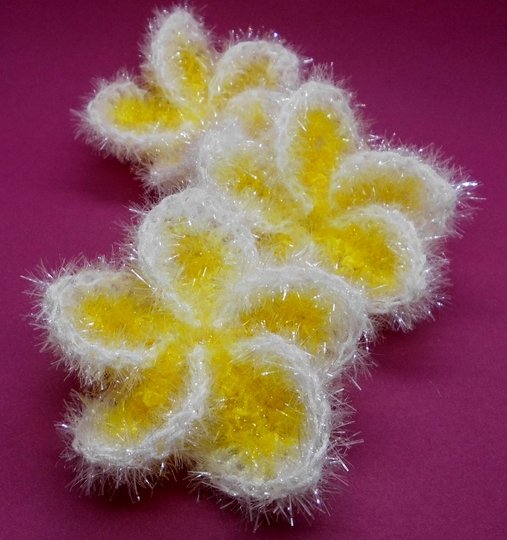 Frangipani (Plumeria) Waschpads - die Blume der Freundschaft