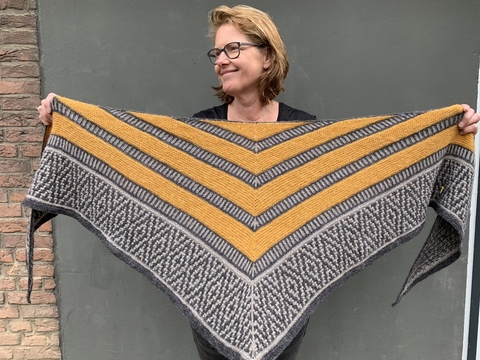 Dreieckstuch mit Muster, Strickanleitung