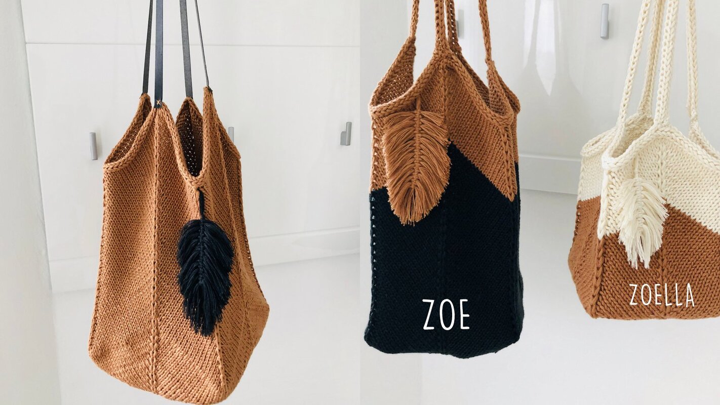 Knitting Pattern - Shopping Bags - Zoe &amp; Zoella - No.223