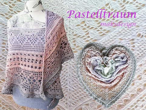 Häkelanleitung Tuch Pastelltraum