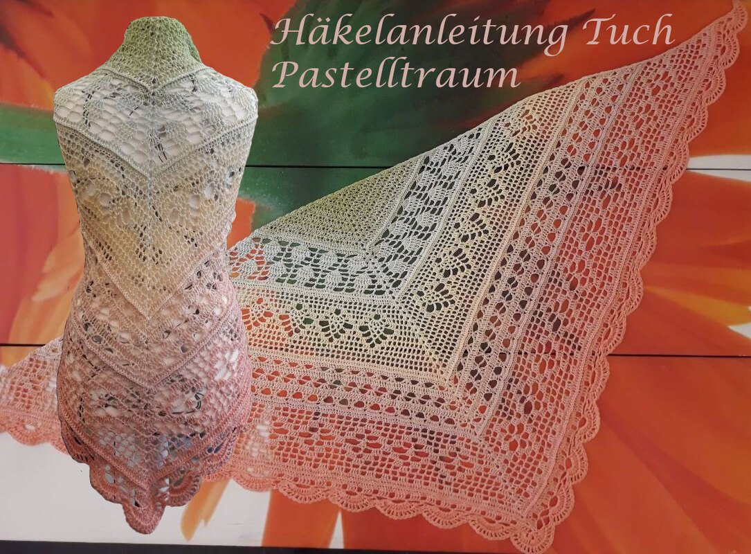 Häkelanleitung Tuch Pastelltraum - Bild 2