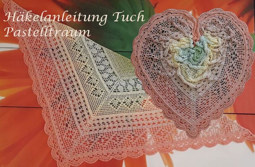 Häkelanleitung Tuch Pastelltraum