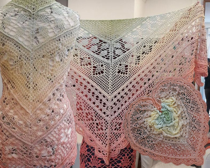 Häkelanleitung Tuch Pastelltraum