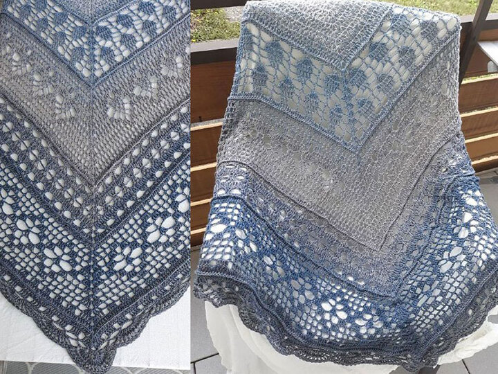 Häkelanleitung Tuch Pastelltraum