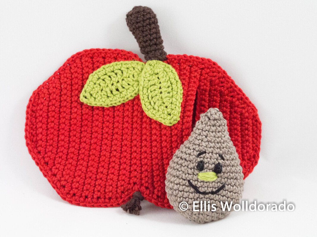 Rudis Apfeltasche, Häkelanleitung für Apfel mit Kern - Bild 2