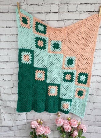 Pattern Baby Blanket Tricolor Fun