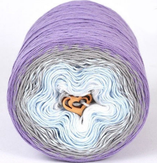 Strickanleitung - Bobbel-Dreieckstuch mit Farbverlauf "Sommer am Meer"