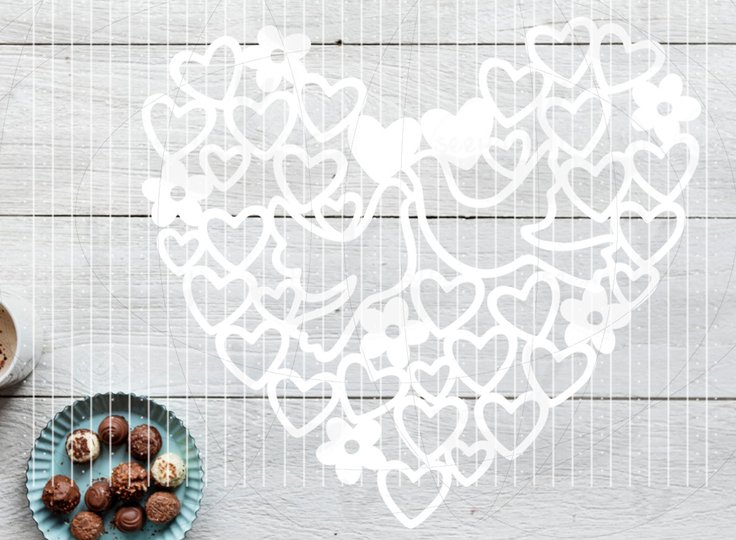 Herz mit Tauben Plotterdatei SVG DXF