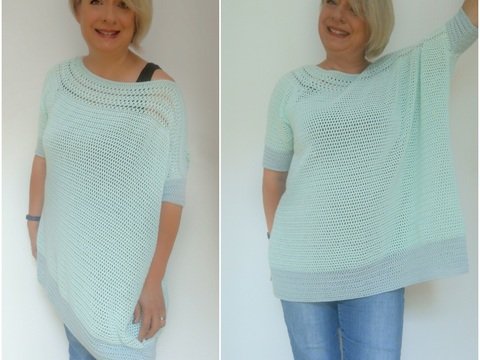 Poncho häkeln - Damen- Ponchover "Katie" - alle Größen - Häkelanleitung PDF