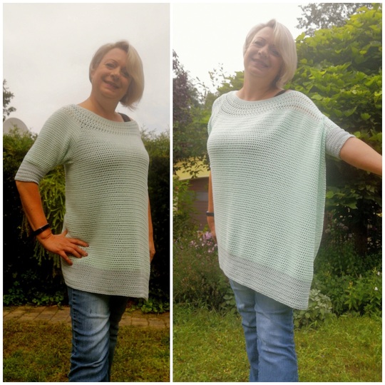 Poncho häkeln - Damen- Ponchover "Katie" - alle Größen - Häkelanleitung PDF